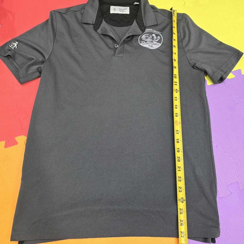 Original Penguin Men's Polo Shirt Gray Munsingwear DC 16 Logo Size М